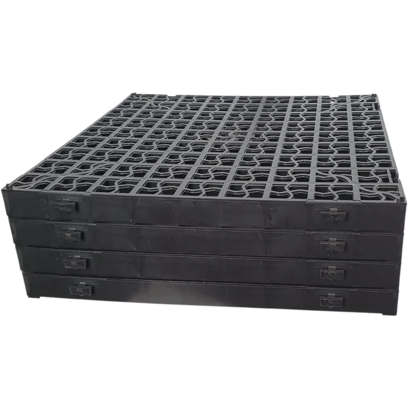 Black Plastic Driveway Grass Grid – 1m² Black plastic driveway and grass grid base, 1 square metre pack