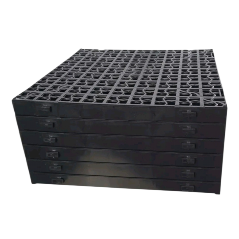 Black Plastic Driveway Grass Grid - 1.5m2 Black plastic driveway and grass grid base 1.5 square meter pack