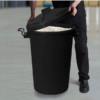 Plastic dustbin used for household or storage purposes