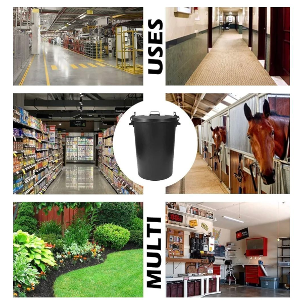 Plastic dustbin suitable for rubbish waste compost and animal feed storage