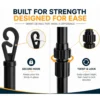 Secure Hook & Twist Lock Washing line prop secure hook and twist lock adjustment mechanism