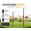 Adjustable Height 1.6m to 2.4m Adjustable washing line prop extending from 1.6m to 2.4m