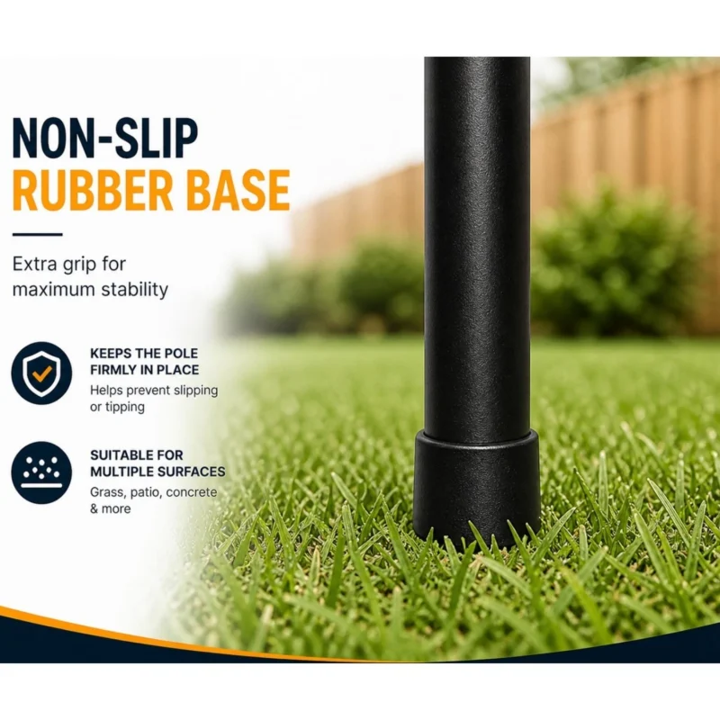 Non-Slip Rubber Base Washing line prop non-slip rubber base for stability