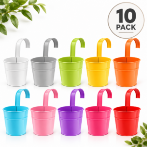 10 Pack Hanging Flower Pots 10 pack hanging flower pots in assorted colours