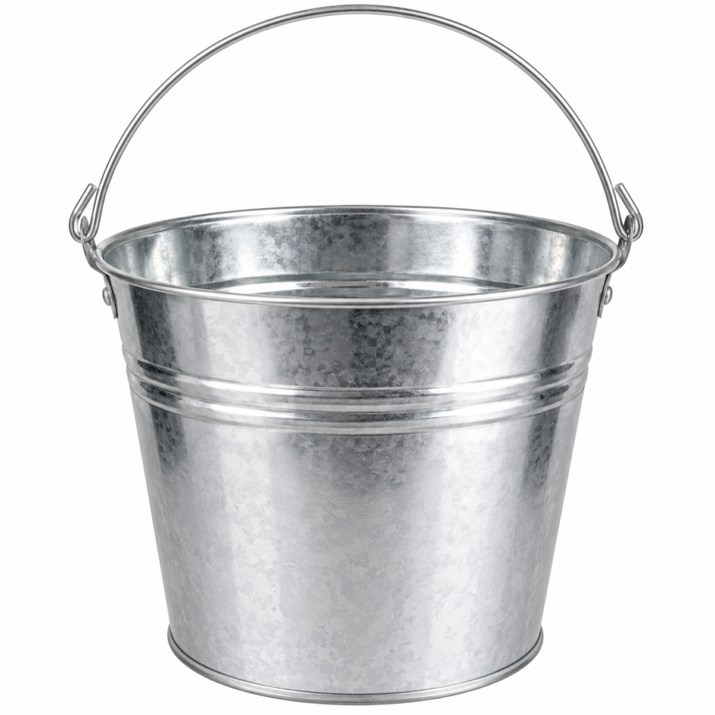 13 litre heavy duty galvanised metal bucket