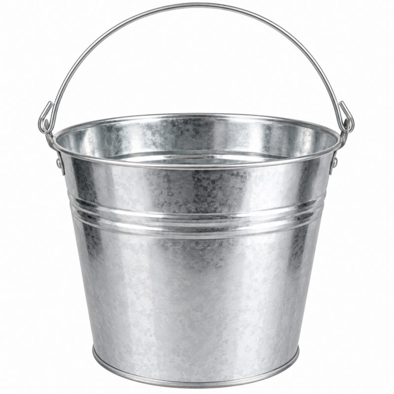 13L Heavy Duty Galvanised Metal Bucket 13 litre heavy duty galvanised metal bucket