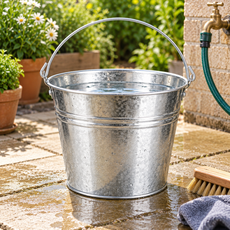 13L Heavy Duty Metal Bucket - Garden & Household Use 13 litre heavy duty galvanised metal bucket for garden and household use
