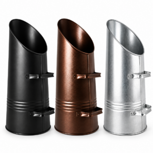 Metal Coal Hod - Black, Bronze & Silver Metal coal hod available in black, bronze and silver